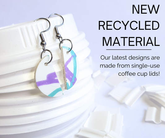 New Recycled Material: Single-use Coffee Cup Lids!
