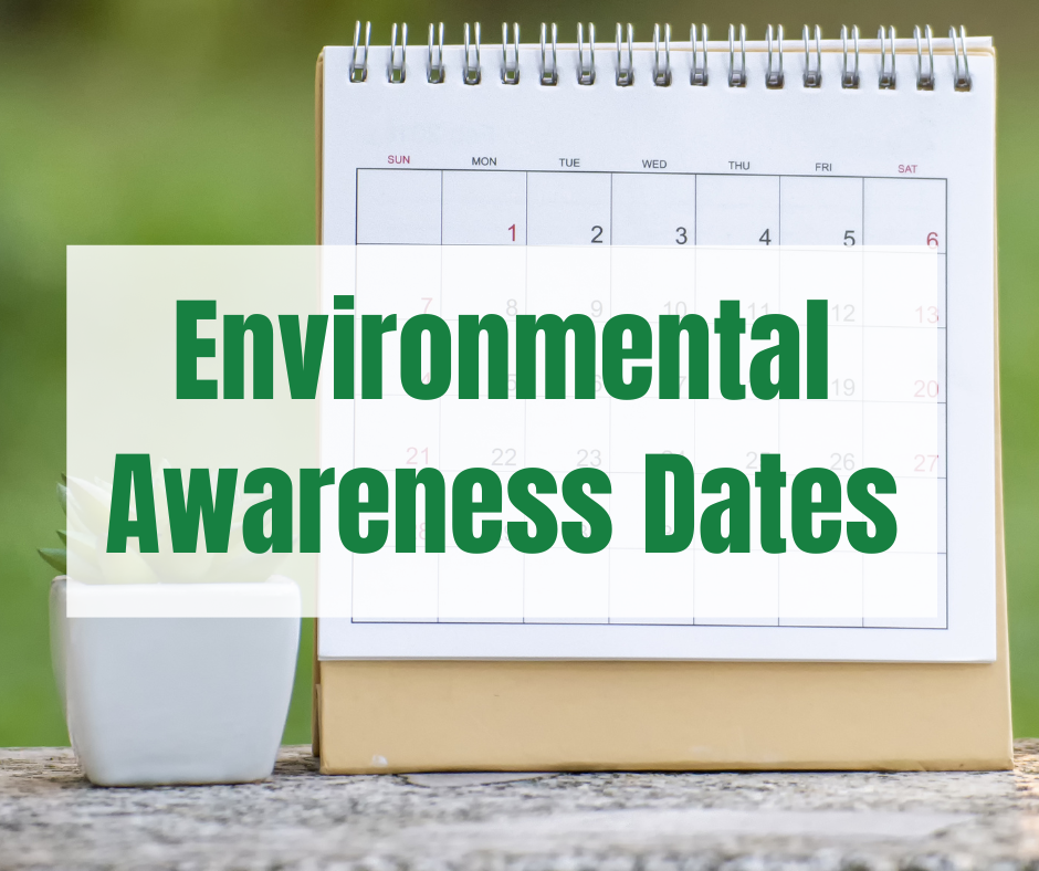Environmental Awareness Dates Calendar Remix Plastic