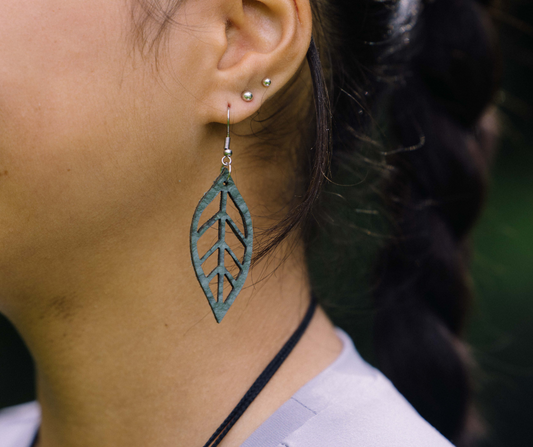 Autumn Leaves Earrings | Leather