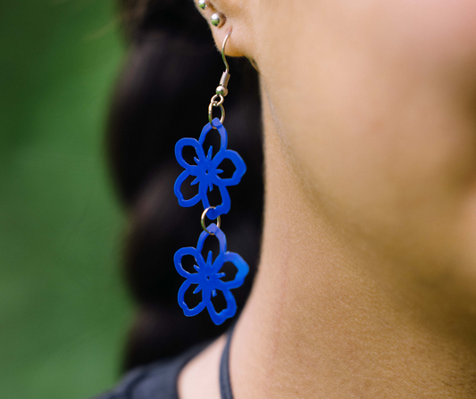 Forget-Me-Not Earrings | Recycled Ice Cream Container Lids