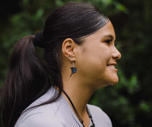 Eagle Ray Earrings| Recycled 3D Printer Waste