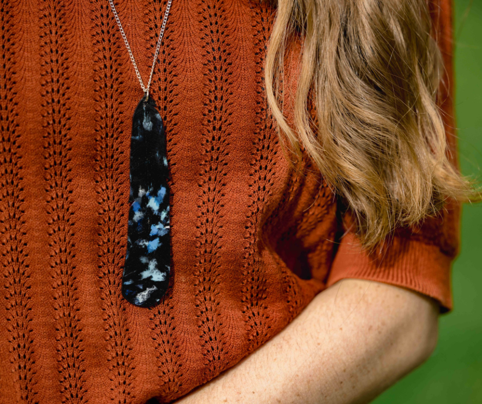 Tūī Feather Necklace | Recycled 3D Printer Waste