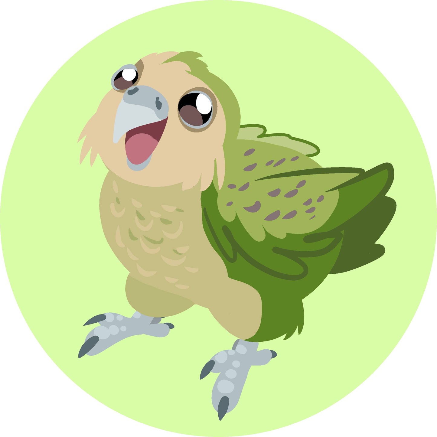 Kākāpō Feather Earrings | Recycled 3D Printer Waste