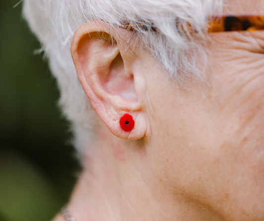 Poppy Studs | Salvaged Acrylic Offcuts