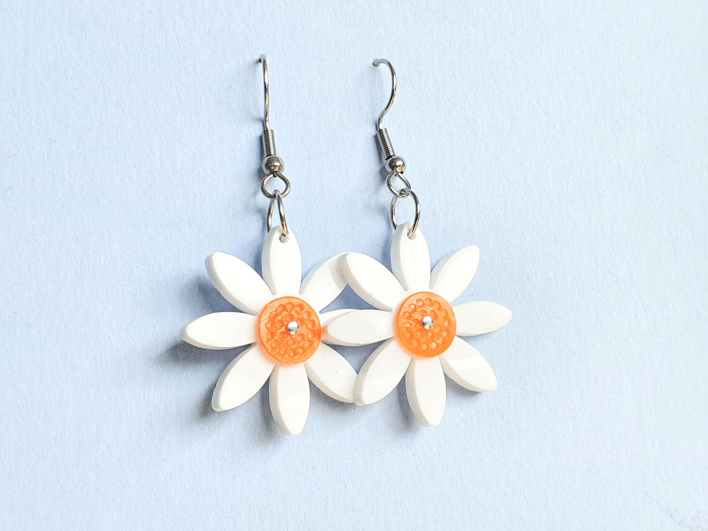 Akaroa Daisy Earrings | Salvaged Acrylic Offcuts