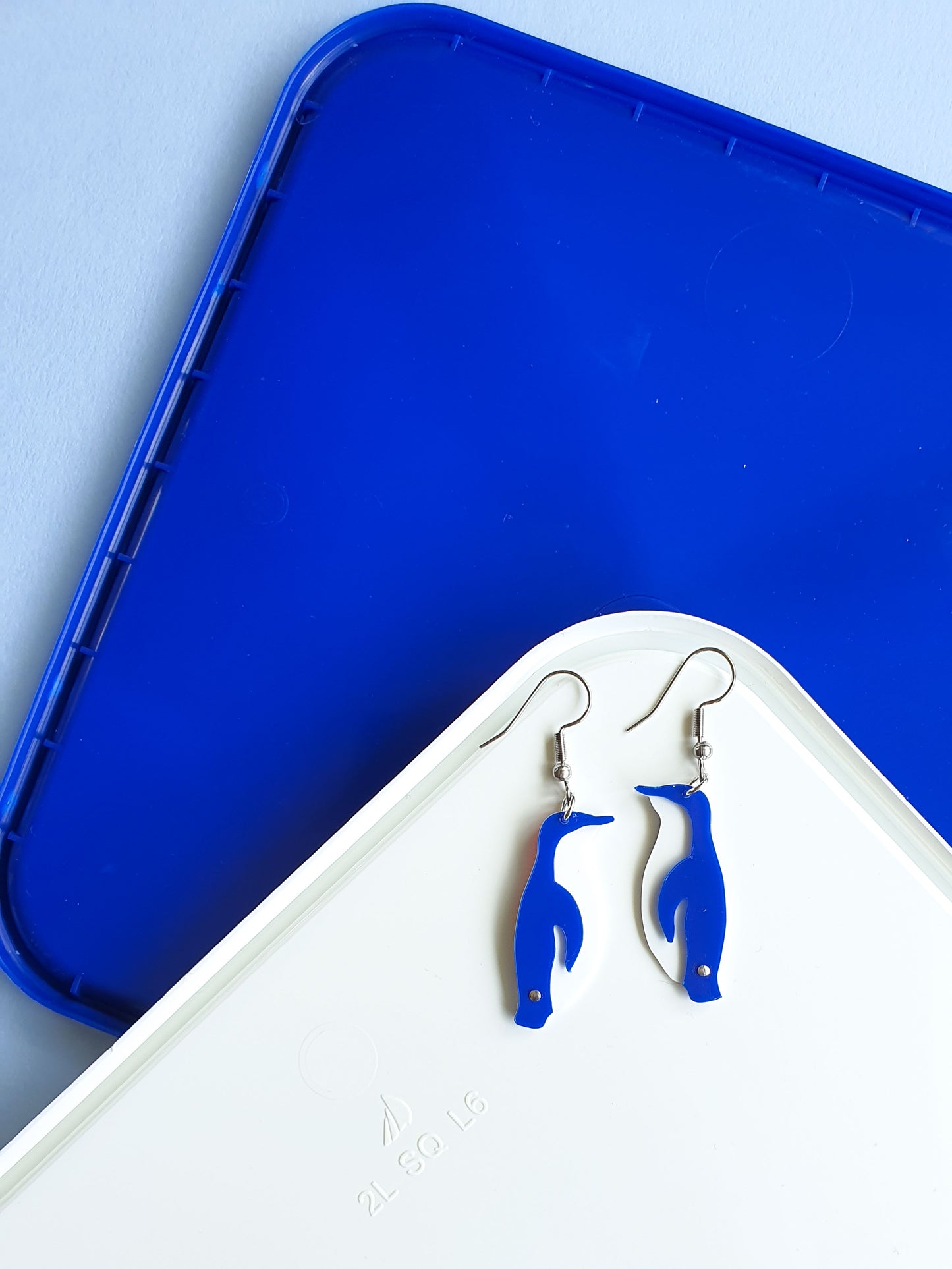 Little Blue Penguin / Kororā Earrings | Recycled Ice Cream Container Lids