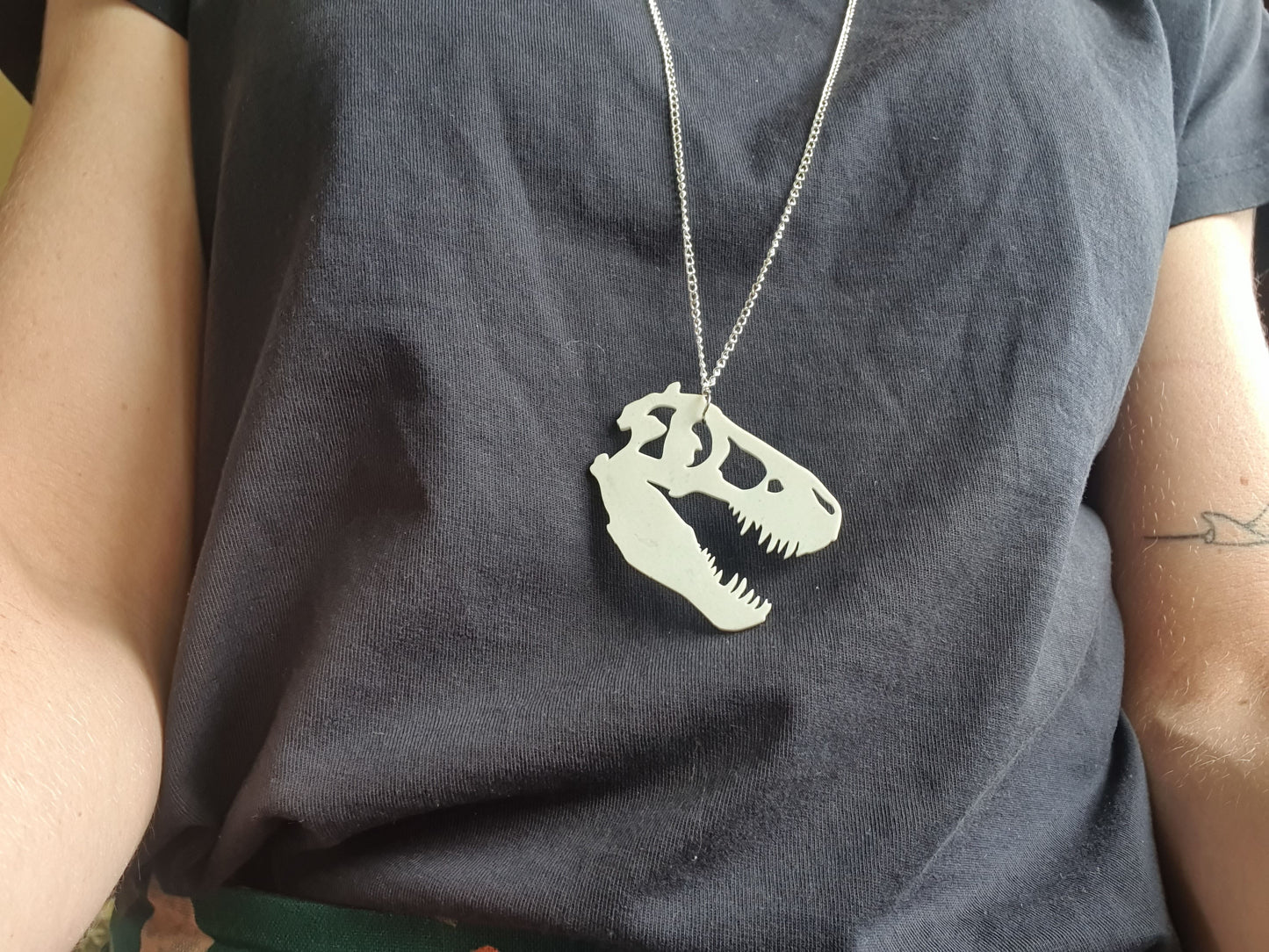 T-Rex Skull Necklace | Recycled 3D Printer Waste