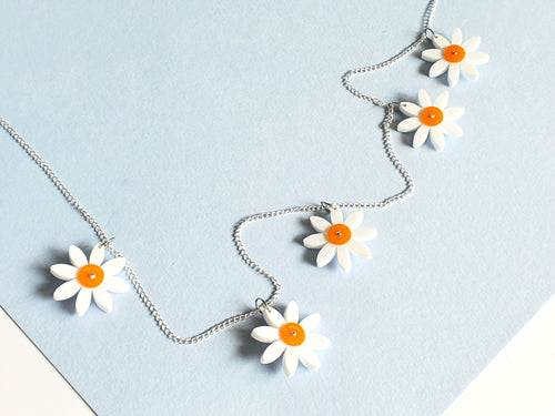 Daisy Chain Necklace | Salvaged Acrylic Offcuts