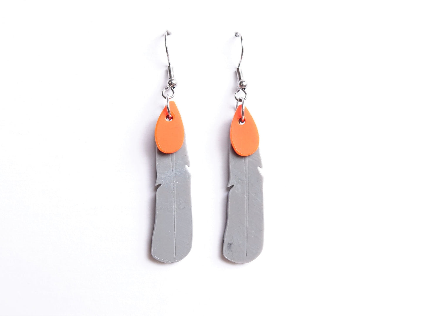 Kōkako Feather Earrings | Recycled 3D Printer Waste