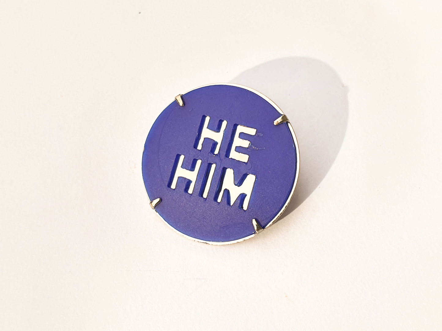 Pronoun Badge | Recycled Ice Cream Container Lids