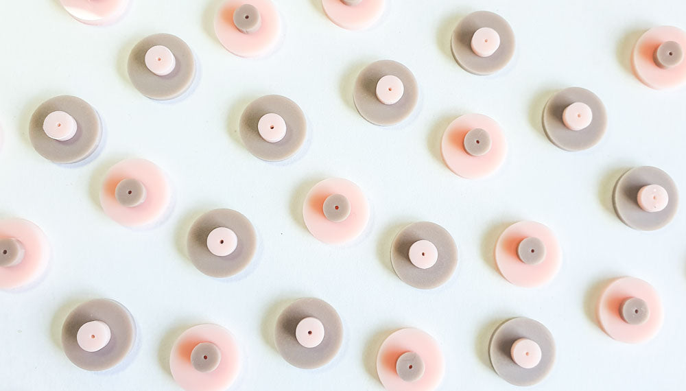 Breast Cancer support - Nipple Earrings | Salvaged Acrylic Offcuts