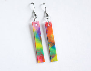 'Straight and Narrow' Earrings | Recycled 3D Printer Waste