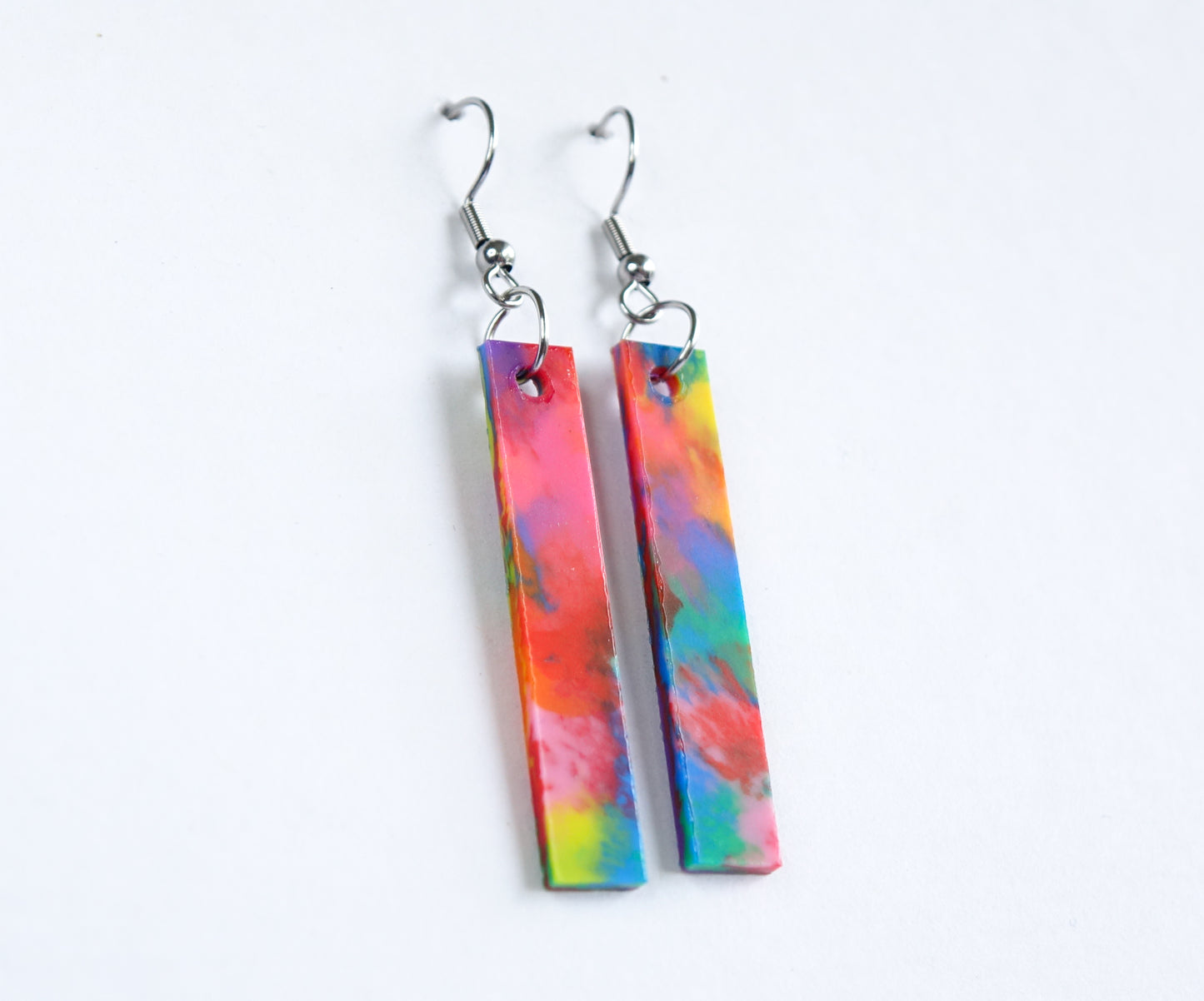 'Straight and Narrow' Earrings | Recycled 3D Printer Waste