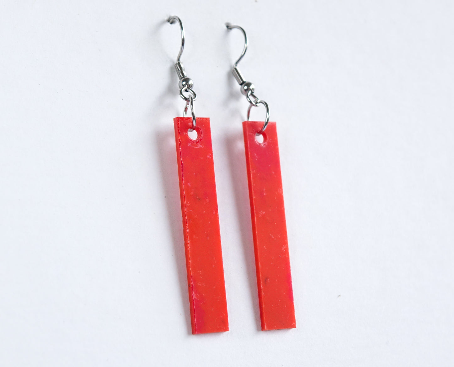 'Straight and Narrow' Earrings | Recycled 3D Printer Waste