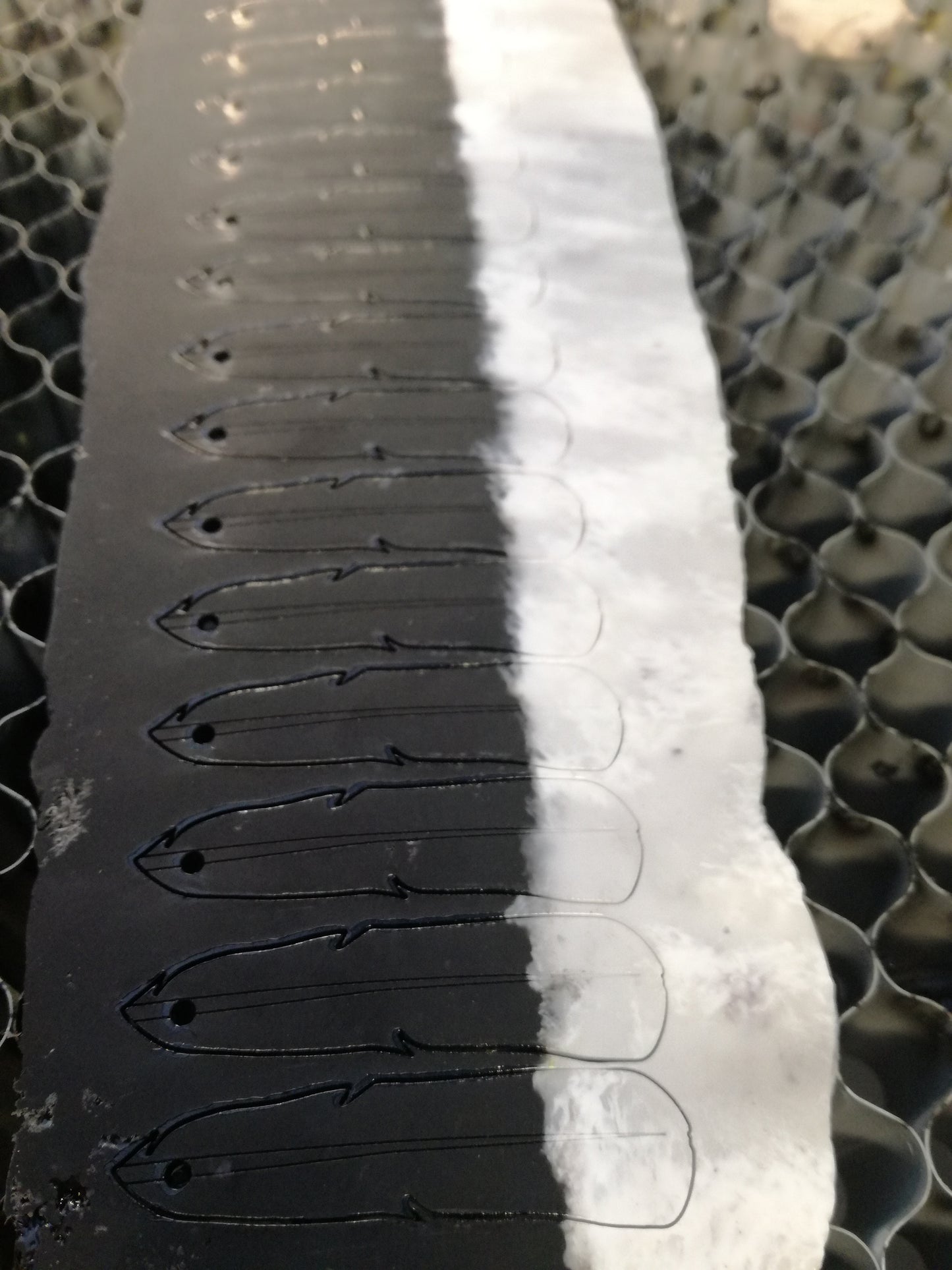 Huia Feather Earrings | Recycled 3D Printer Waste
