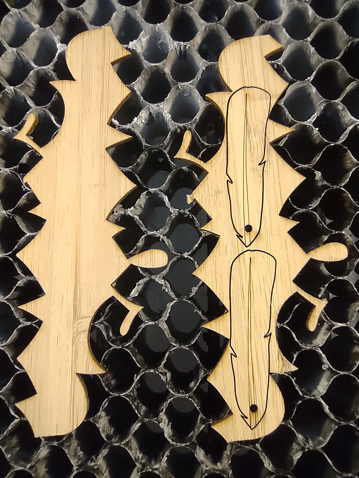 Bamboo Feather Earrings | Salvaged Bamboo Offcuts