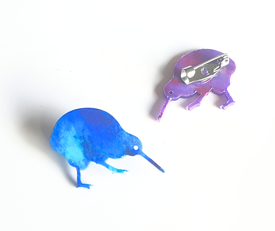 Kiwi Brooch | Recycled 3D Printer Waste