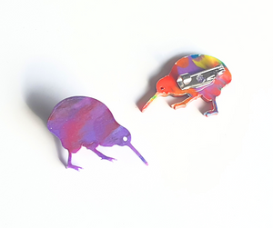 Kiwi Brooch | Recycled 3D Printer Waste