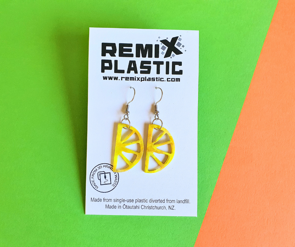 Citrus Earrings| Recycled 3D Printer Waste