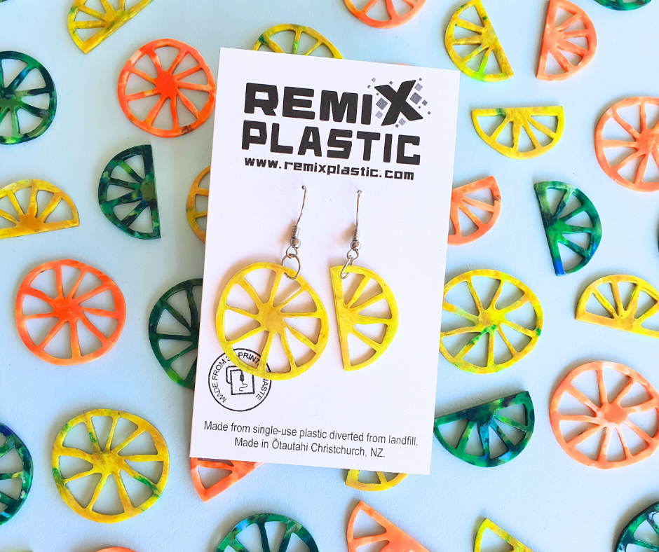 Citrus Earrings| Recycled 3D Printer Waste