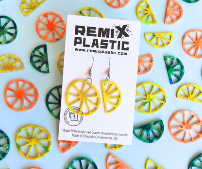 Citrus Earrings| Recycled 3D Printer Waste