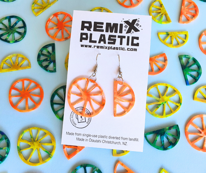 Citrus Earrings| Recycled 3D Printer Waste