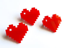 Pixel Heart Pin | Salvaged Acrylic Offcuts