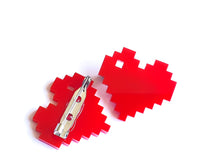 Pixel Heart Pin | Salvaged Acrylic Offcuts