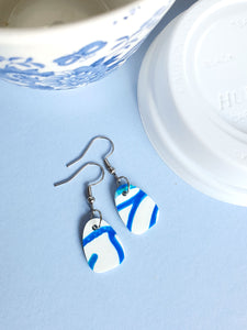 'Porcelain' Earrings | Recycled Coffee Cup Lids