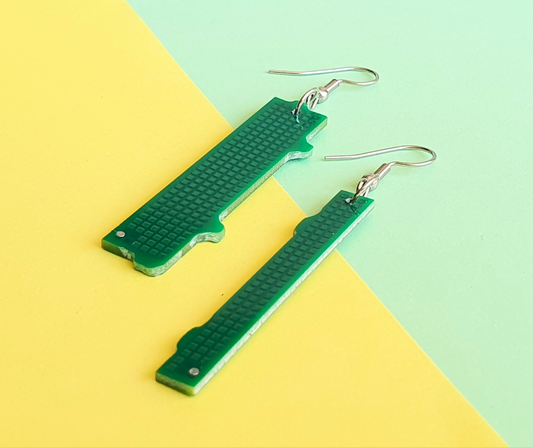 Circuit Board Earrings | Salvaged Circuit Boards