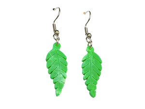 Fern Earrings | Recycled 3D Printer Waste