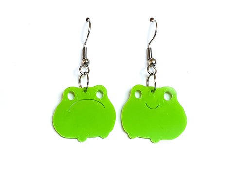 Froggy Earrings | Recycled Ice Cream Container Lids