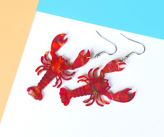 Kōura Lobster Earrings| Recycled 3D Printer Waste
