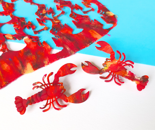 Kōura Lobster Brooch | Recycled 3D Printer Waste