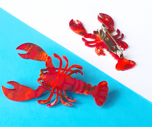 Kōura Lobster Brooch | Recycled 3D Printer Waste