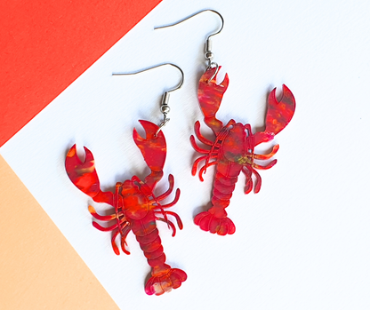 Kōura Lobster Earrings| Recycled 3D Printer Waste