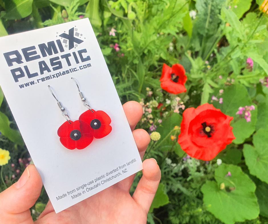 Poppy Earrings | Salvaged Acrylic Offcuts