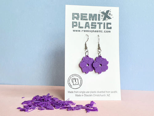 Poroporo Earrings | Recycled 3D Printer Waste