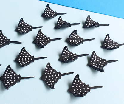 Eagle Ray Earrings| Recycled 3D Printer Waste
