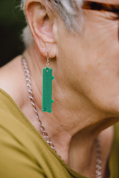 Circuit Board Earrings | Salvaged Circuit Boards
