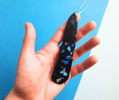 Tūī Feather Necklace | Recycled 3D Printer Waste