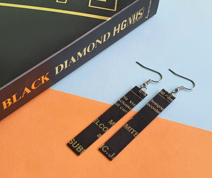 Rewind Earrings | Salvaged VHS and Keyboard parts