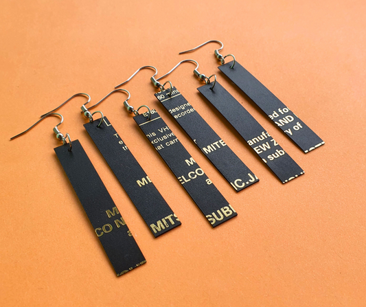 Rewind Earrings | Salvaged VHS and Keyboard parts