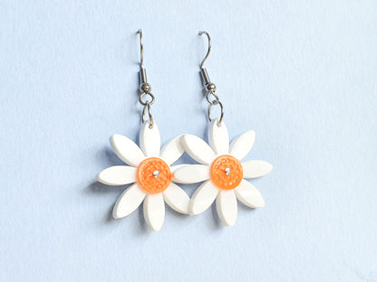Akaroa Daisy Earrings | Salvaged Acrylic Offcuts