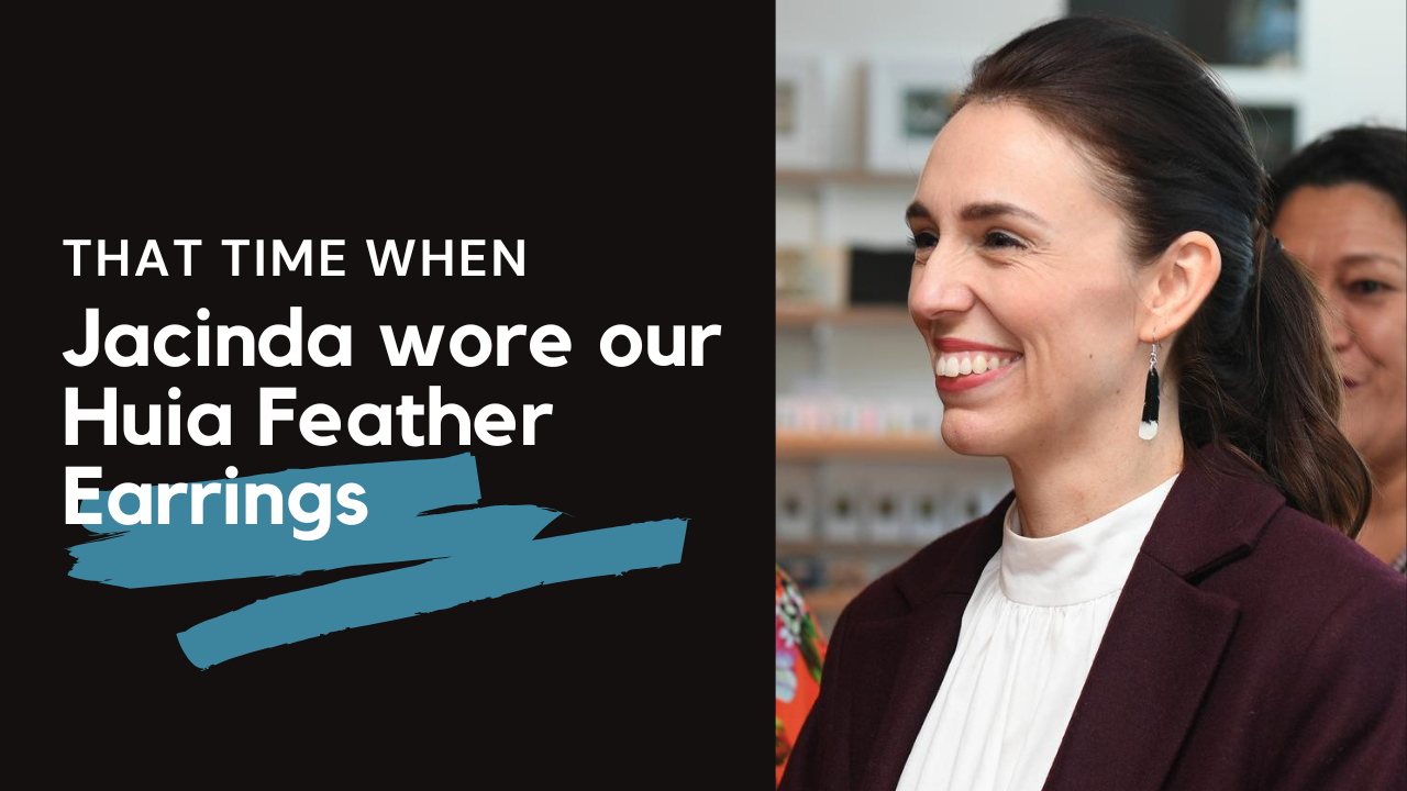 Load video: Remix Plastic Recycled Plastic Huia Feather Earrings in the News.
