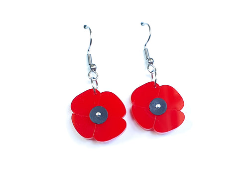 Poppy Earrings | Salvaged Acrylic Offcuts