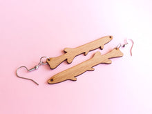 Kōkopu / Galaxiid Fish Earrings | Salvaged Bamboo Offcuts