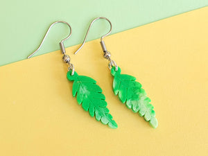 Fern Earrings | Recycled 3D Printer Waste