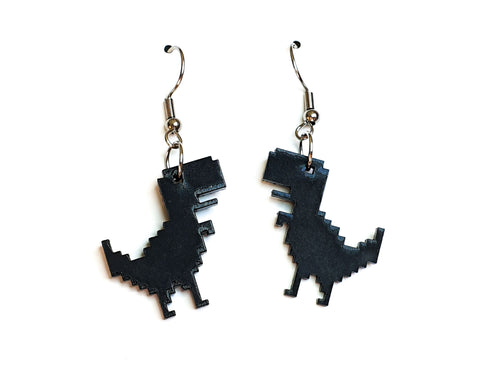 T-Rex Runner Earrings | Salvaged Acrylic Offcuts