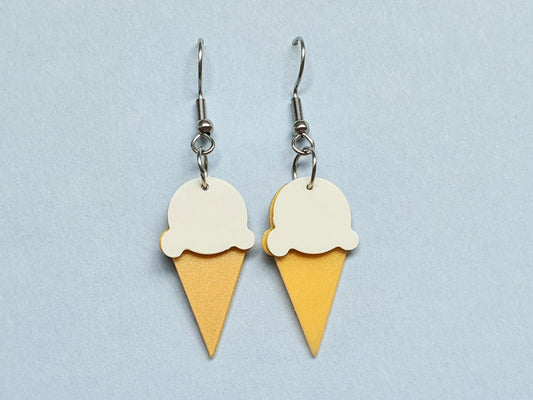 Ice Cream Earrings | Recycled Ice Cream Container Lids